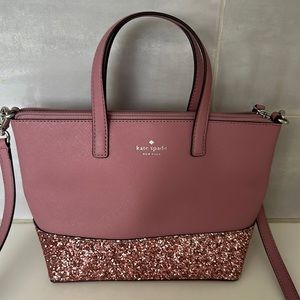 Pink Glitter Kate Spade Crossbody Purse